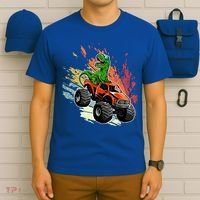 Retro Vintage Tgiftrex Dinosaur Monster Truck Gift T-Shirt thumb 6