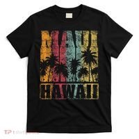Retro Vintage Tropical Maui Hawaii T-Shirt thumb 0