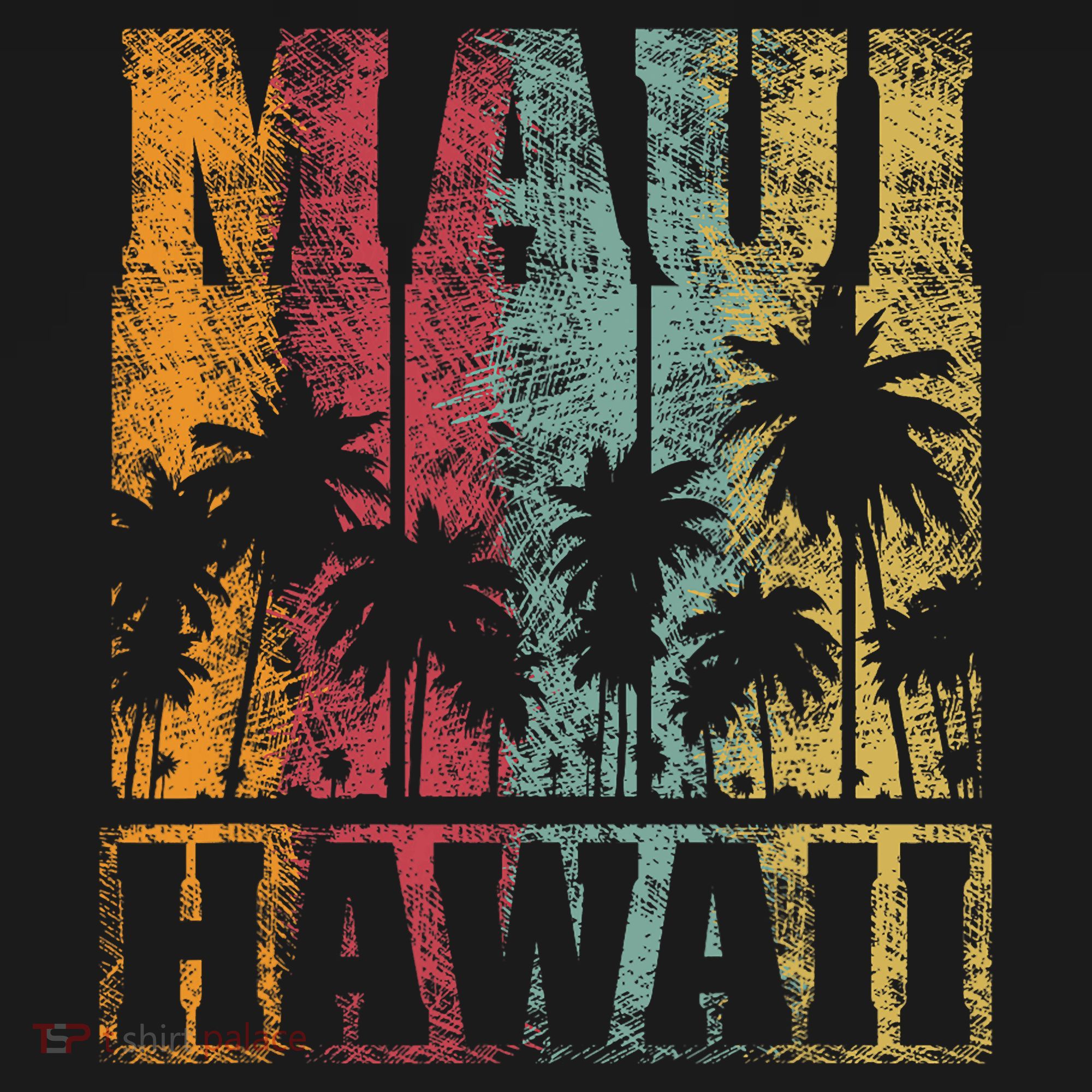 Retro Vintage Tropical Maui Hawaii T-Shirt