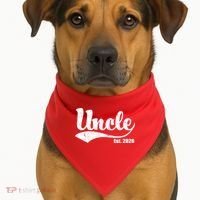 Retro Varsity Uncle EST 2026  USA-Made Doggie Bandana thumb 1
