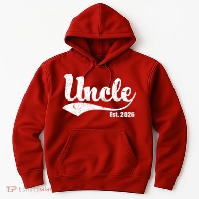 Retro Varsity Uncle EST 2026  Hoodie