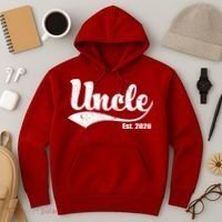 Retro Varsity Uncle EST 2026  Hoodie thumb 3