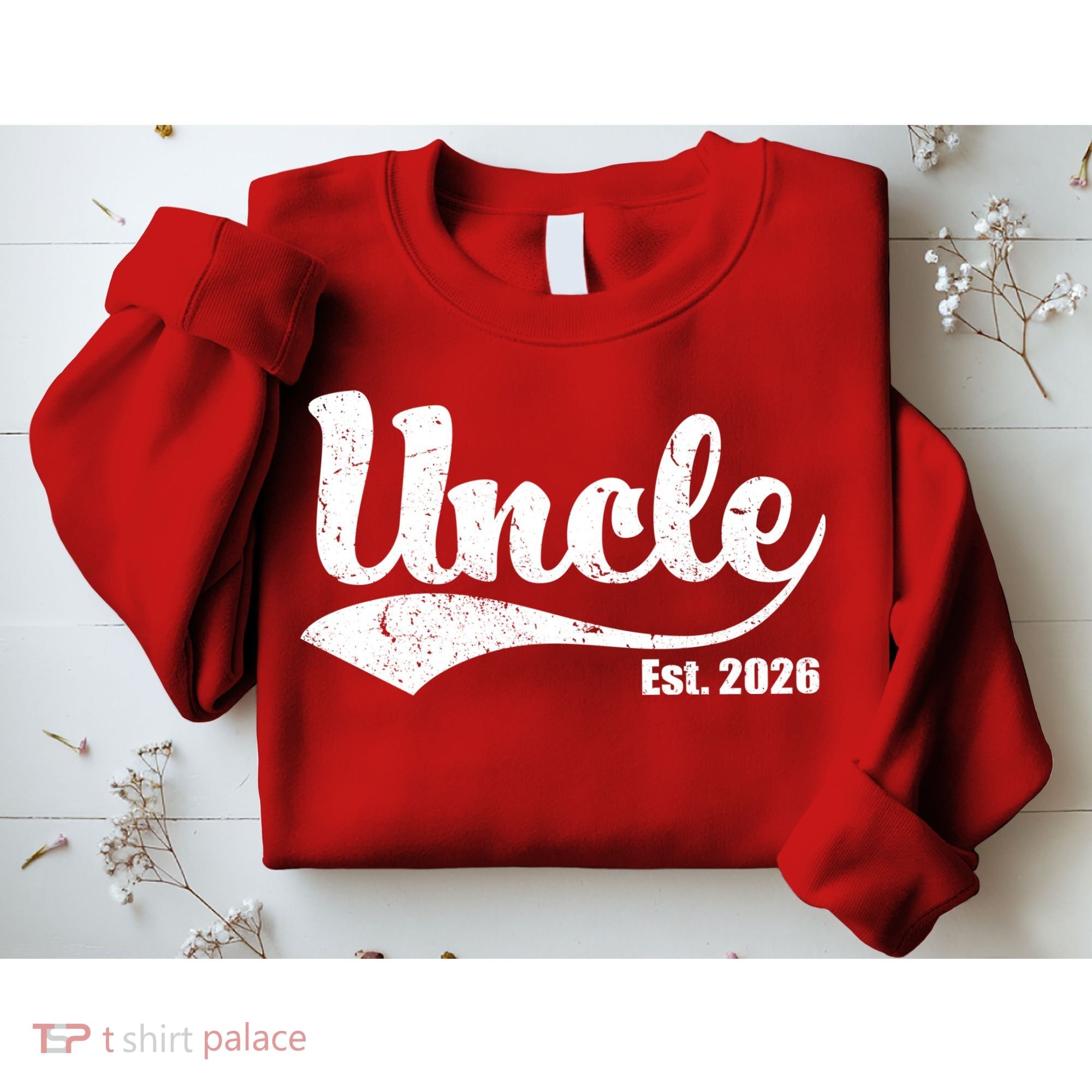 Retro Varsity Uncle EST 2026  Sweatshirt