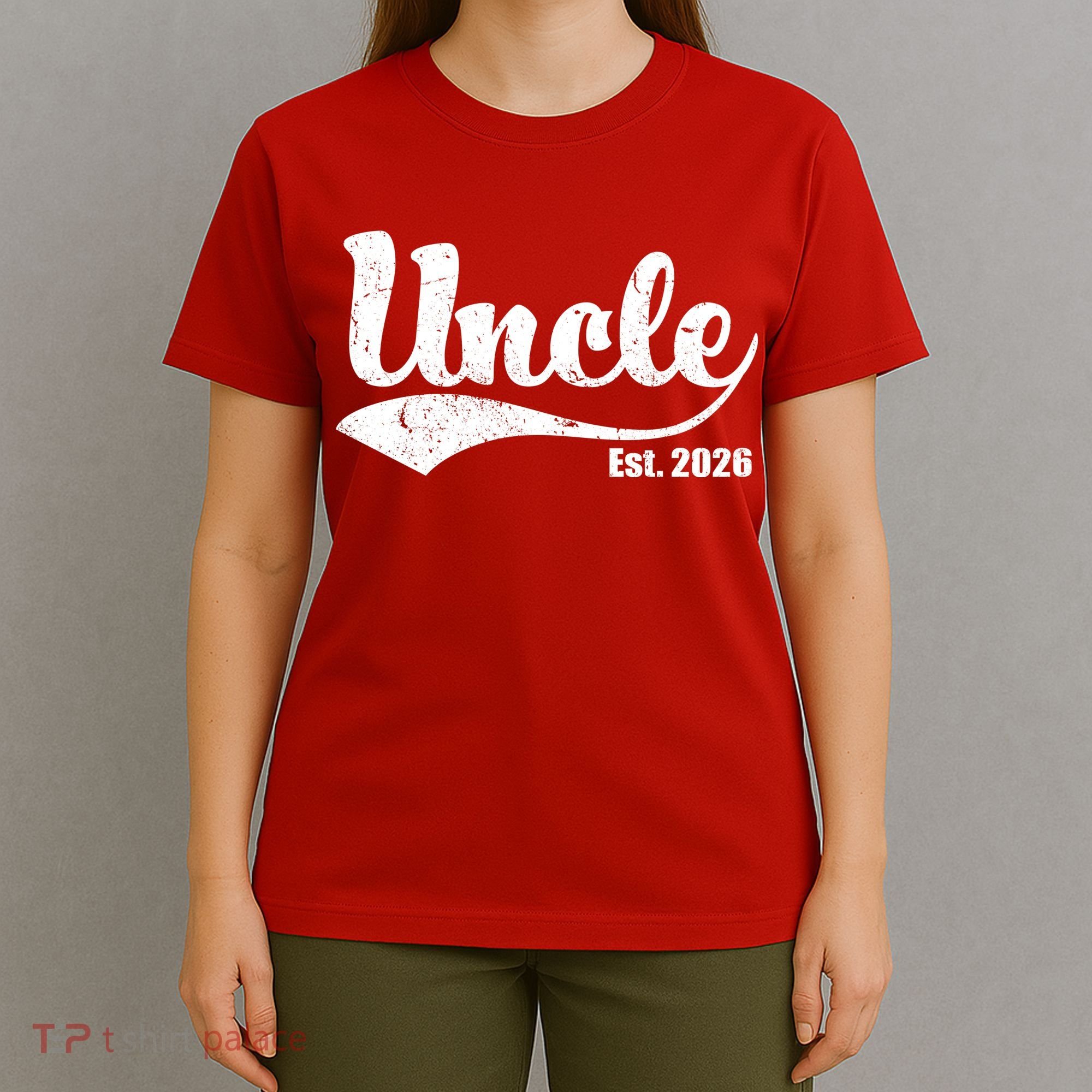 Retro Varsity Uncle EST 2026  T-Shirt