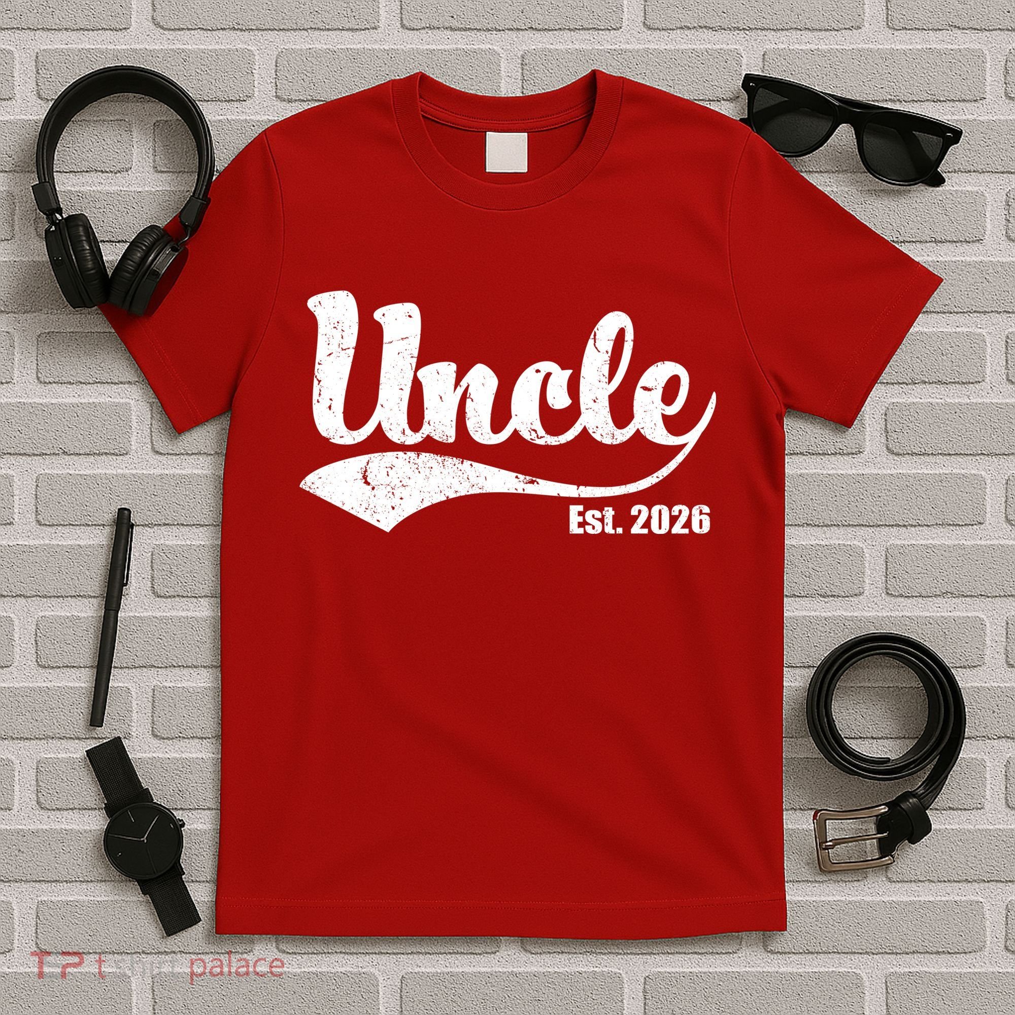 Retro Varsity Uncle EST 2026  T-Shirt