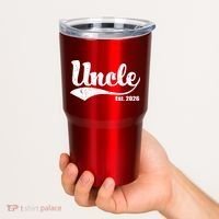 Retro Varsity Uncle EST 2026  Tumbler thumb 2