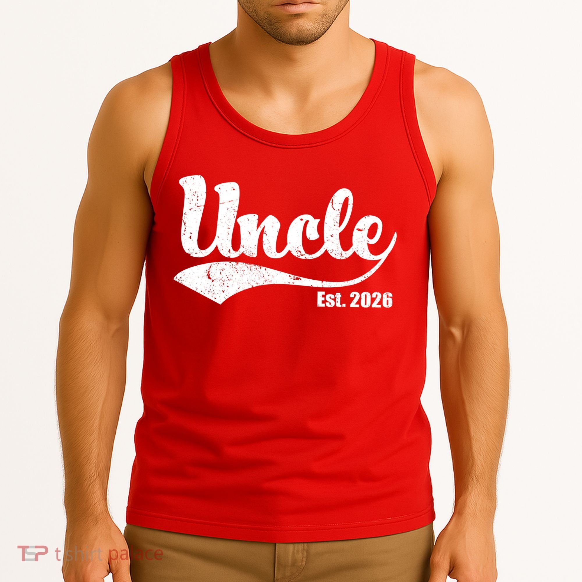Retro Varsity Uncle EST 2026  Tank Top