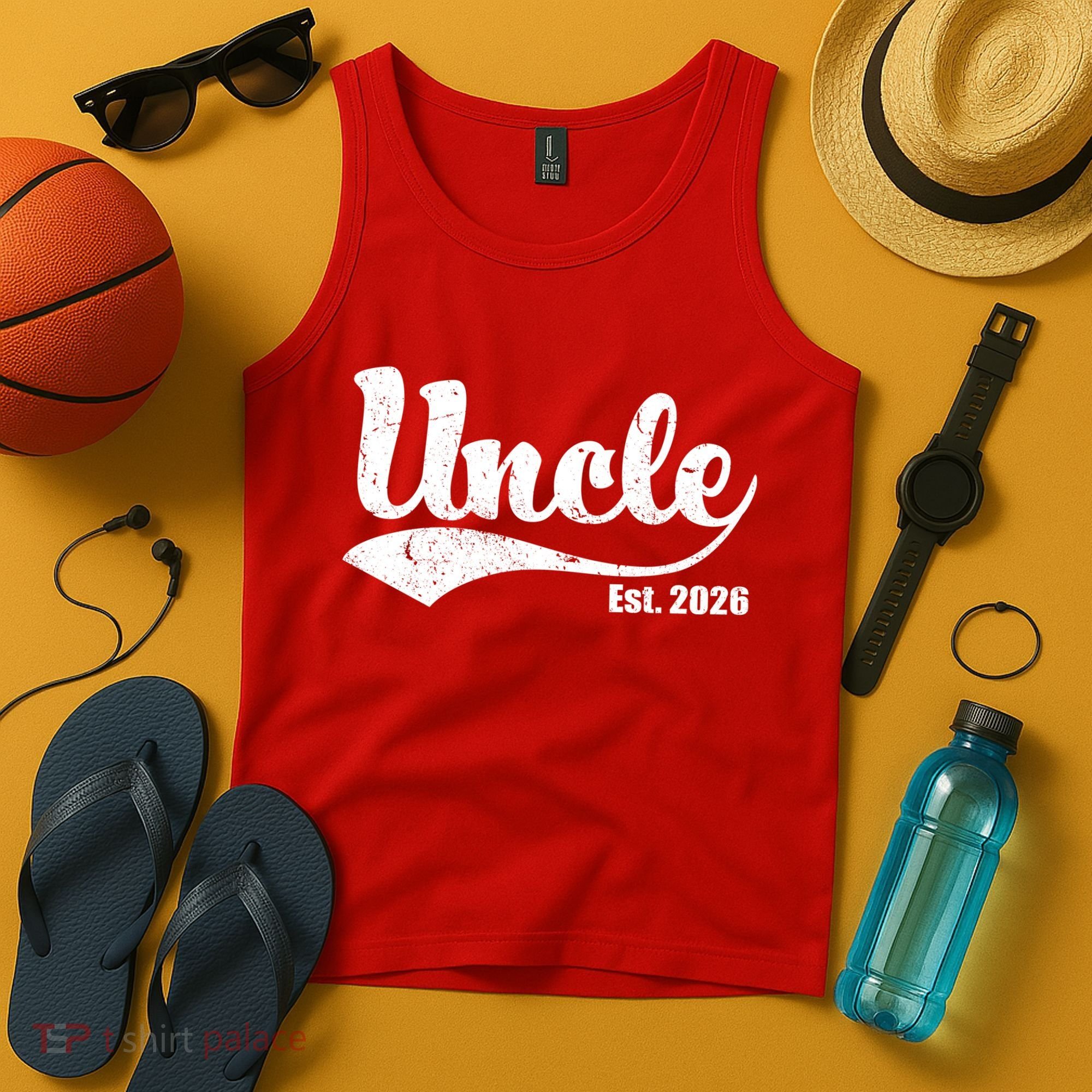 Retro Varsity Uncle EST 2026  Tank Top