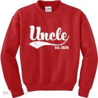 Retro Varsity Uncle EST 2026  Kids Sweatshirt thumb 0