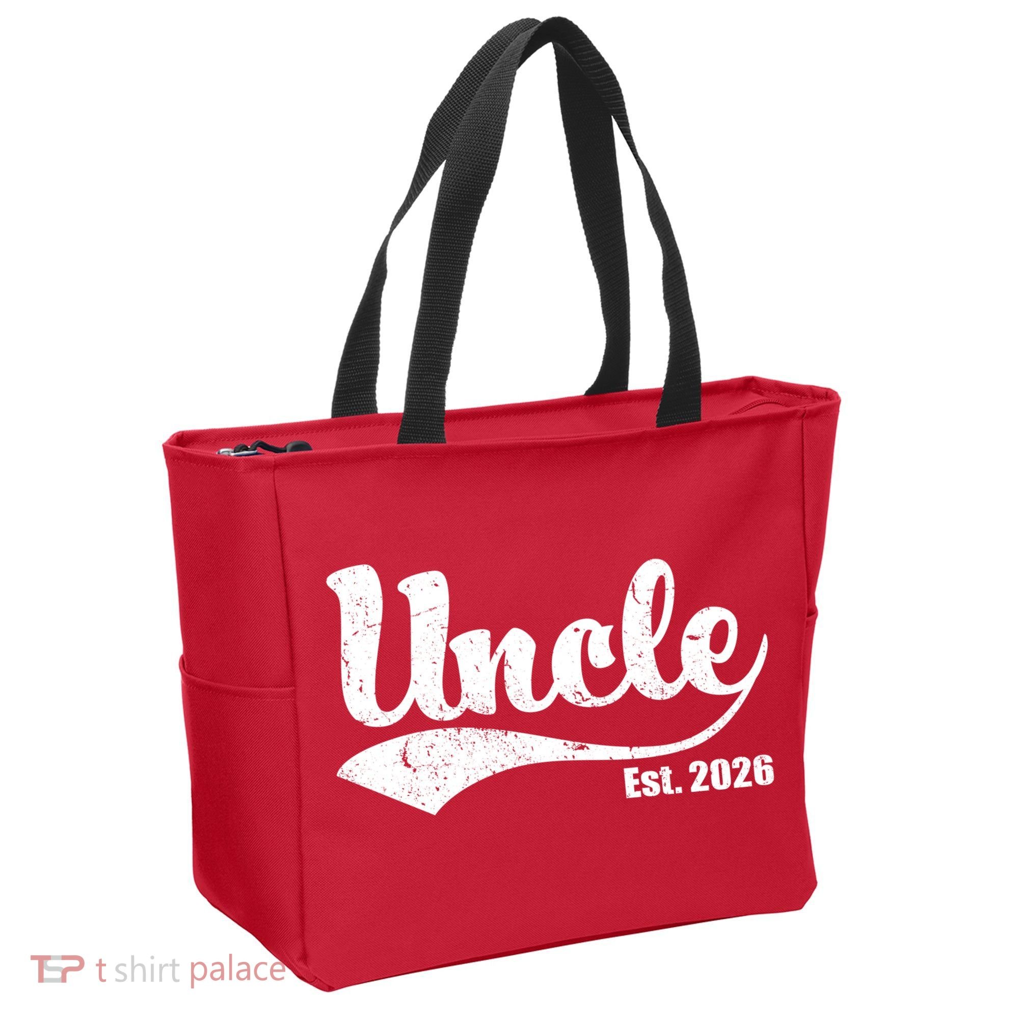 Retro Varsity Uncle EST 2026  Tote Bag