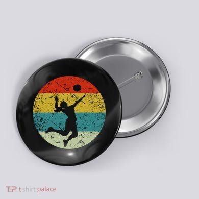 Retro Vintage Volleyball Button