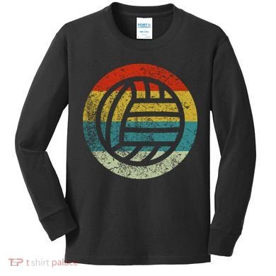 Retro Vintage Volleyball Kids Long Sleeve Shirt