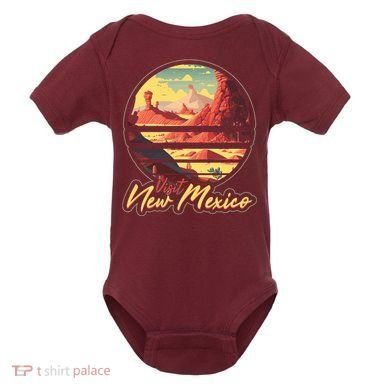 Retro Vintage Visit New Mexico Baby Bodysuit