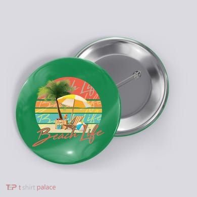 Retro Vintage Vacation Beach Life Button