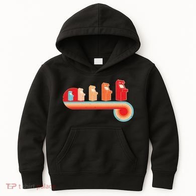 Retro Vintage Video Game Arcade Machines Kids Hoodie