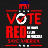 Republican Voter Vote Red Remove Democrat Save America Backpack thumb 2