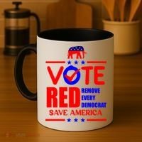 Republican Voter Vote Red Remove Democrat Save America Coffee Mug thumb 4