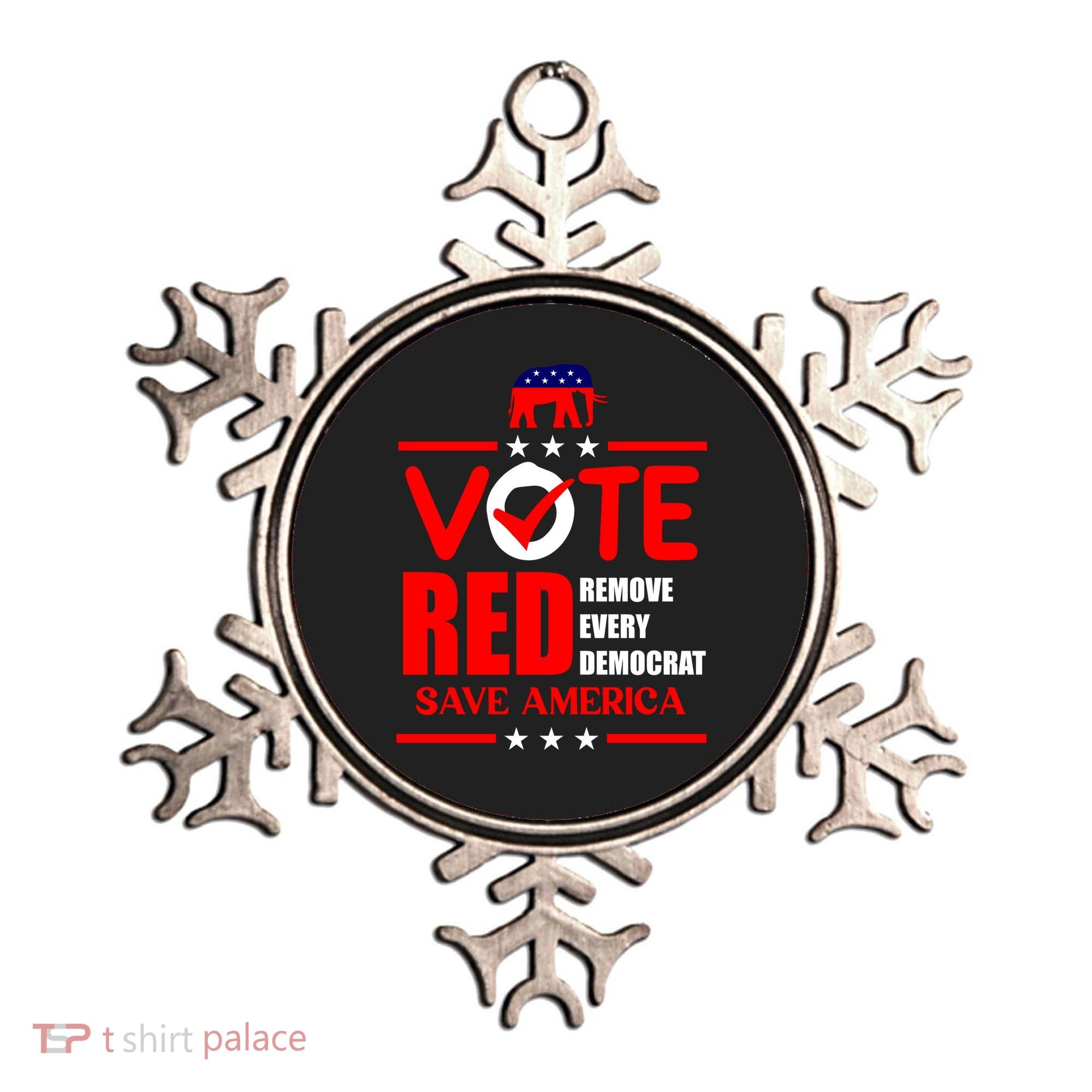 Republican Voter Vote Red Remove Democrat Save America Ornament