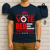 Republican Voter Vote Red Remove Democrat Save America T-Shirt thumb 6