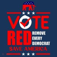Republican Voter Vote Red Remove Democrat Save America Women's Hoodie thumb 2