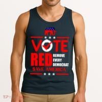 Republican Voter Vote Red Remove Democrat Save America Tank Top thumb 3