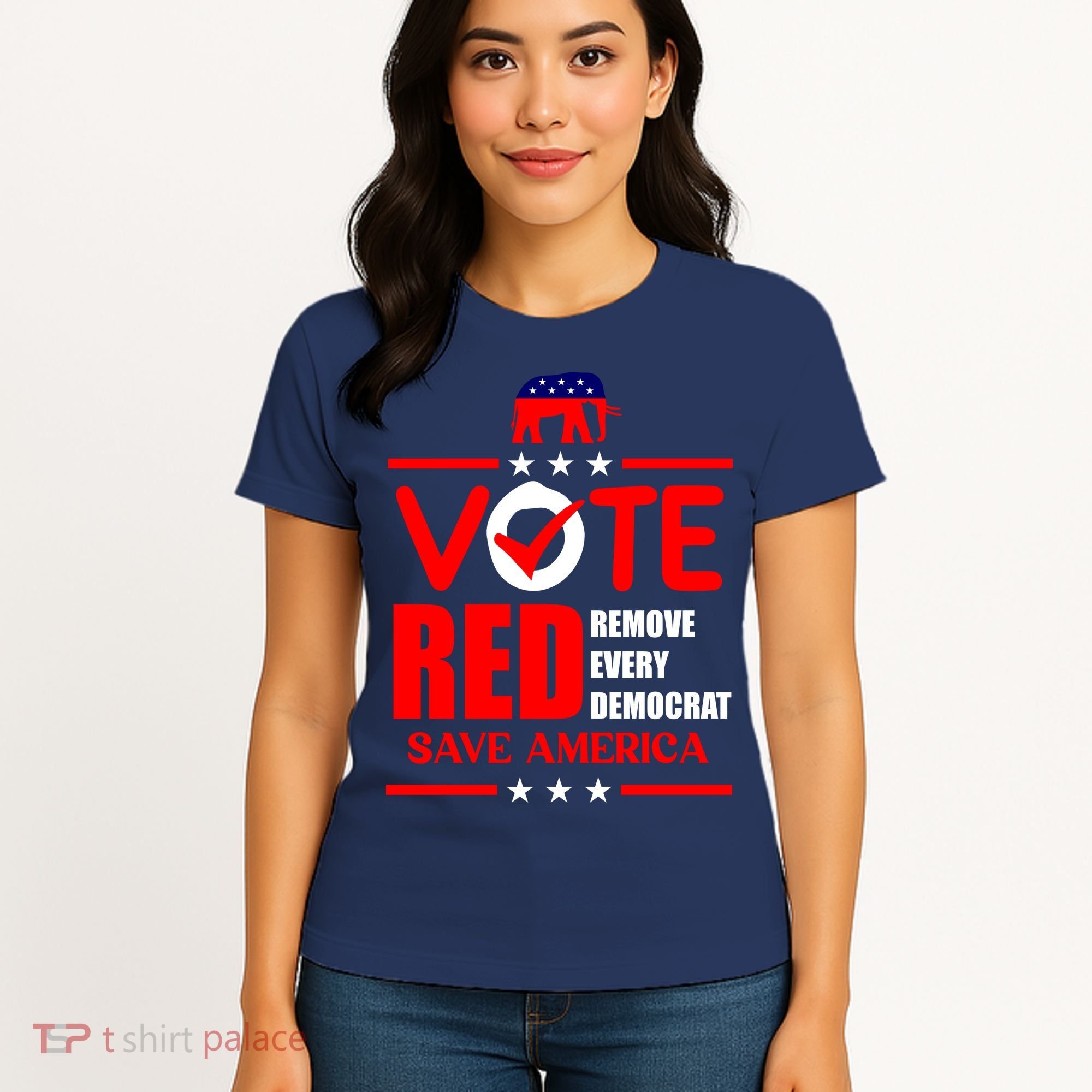 Republican Voter Vote Red Remove Democrat Save America Women's T-Shirt