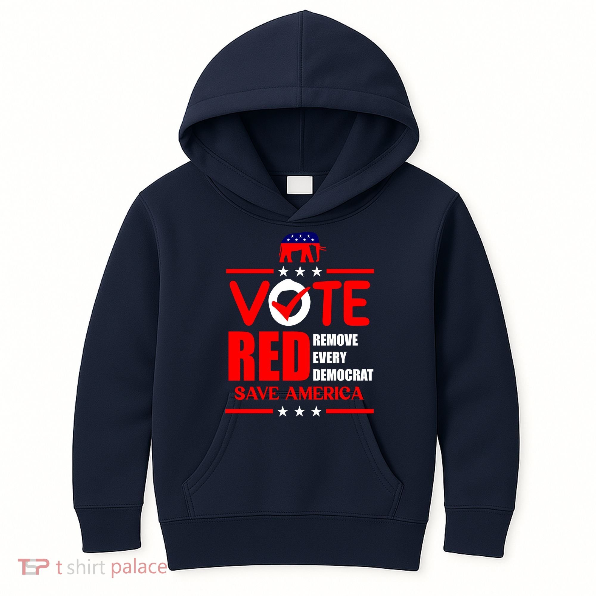 Republican Voter Vote Red Remove Democrat Save America Kids Hoodie