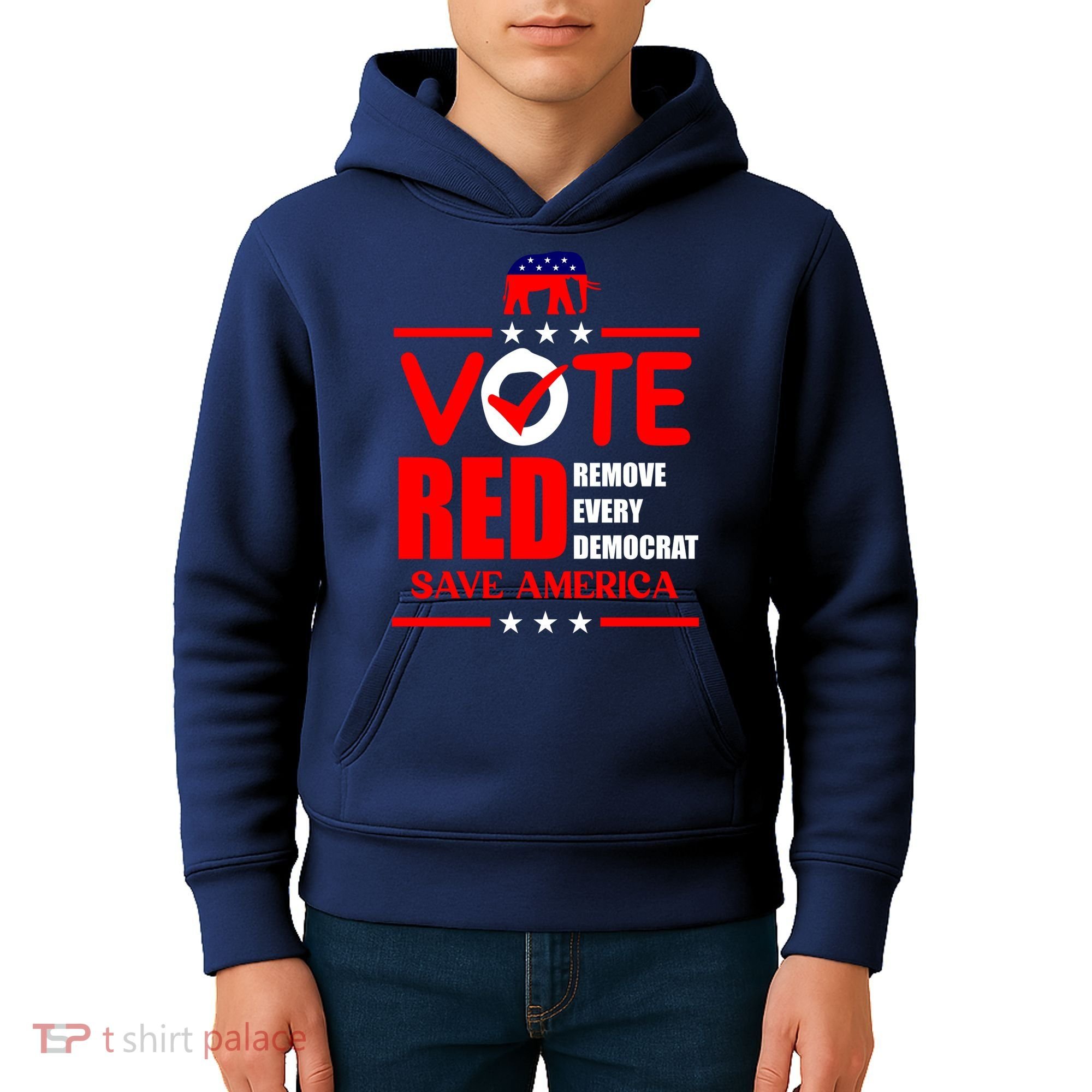 Republican Voter Vote Red Remove Democrat Save America Kids Hoodie