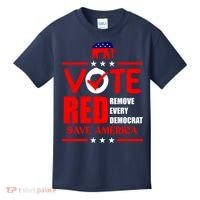 Republican Voter Vote Red Remove Democrat Save America Kids T-Shirt thumb 0