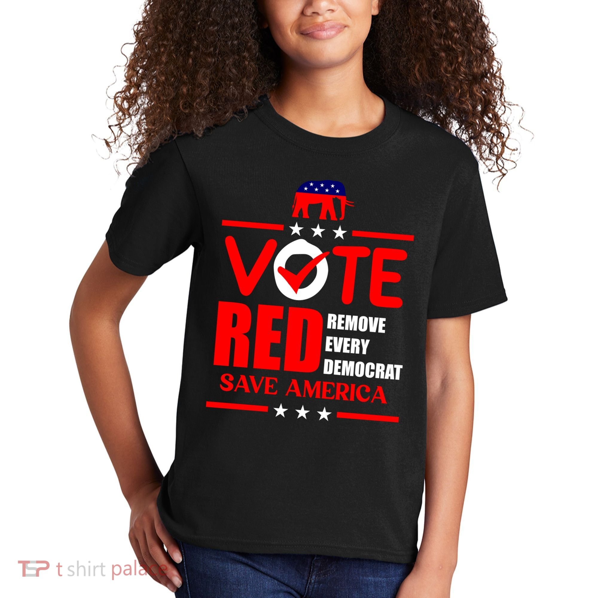 Republican Voter Vote Red Remove Democrat Save America Kids T-Shirt