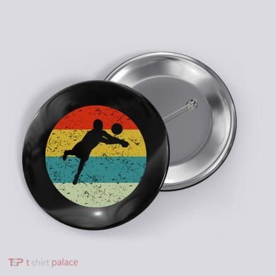 Retro Vintage Volleyball Button