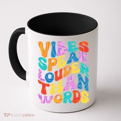 Retro Vintage Vibes Speak Louder Than Words Coffee Mug