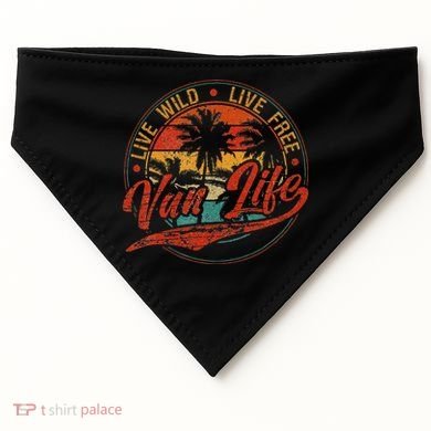 Retro Vintage Van Life USA-Made Doggie Bandana