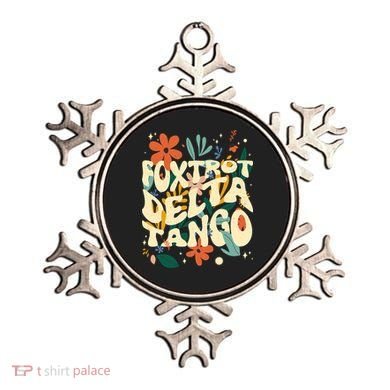 Retro VintageFlowers Vintage Foxtrot Delta Tango Ornament