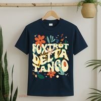 Retro VintageFlowers Vintage Foxtrot Delta Tango T-Shirt thumb 2