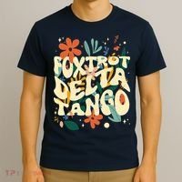 Retro VintageFlowers Vintage Foxtrot Delta Tango T-Shirt thumb 3