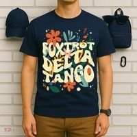 Retro VintageFlowers Vintage Foxtrot Delta Tango T-Shirt thumb 6
