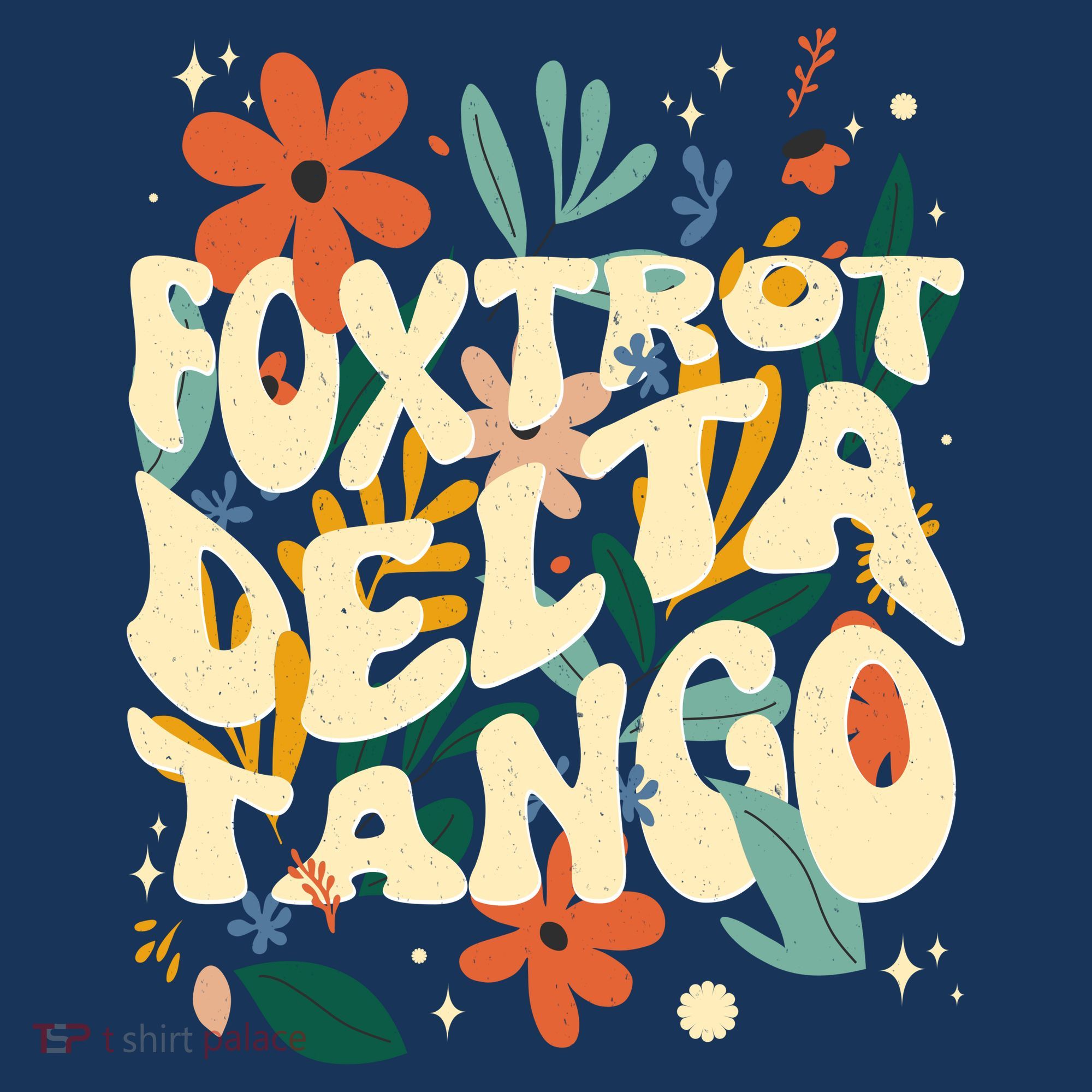 Retro VintageFlowers Vintage Foxtrot Delta Tango T-Shirt