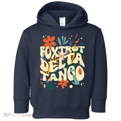 Retro VintageFlowers Vintage Foxtrot Delta Tango Toddler Hoodie