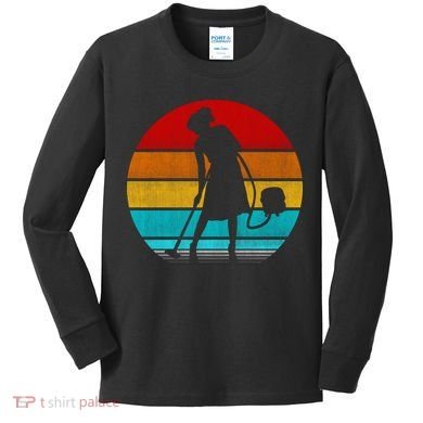 Retro Vintage Vacuum Cleaner Kids Long Sleeve Shirt