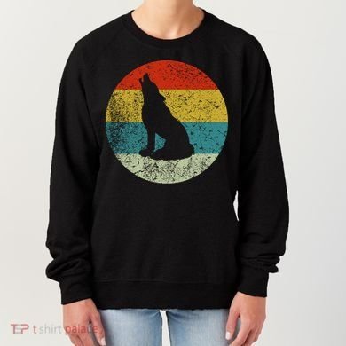 Retro Vintage Wolf Dog Women's Sweatshirt