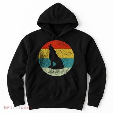 Retro Vintage Wolf Dog Hoodie