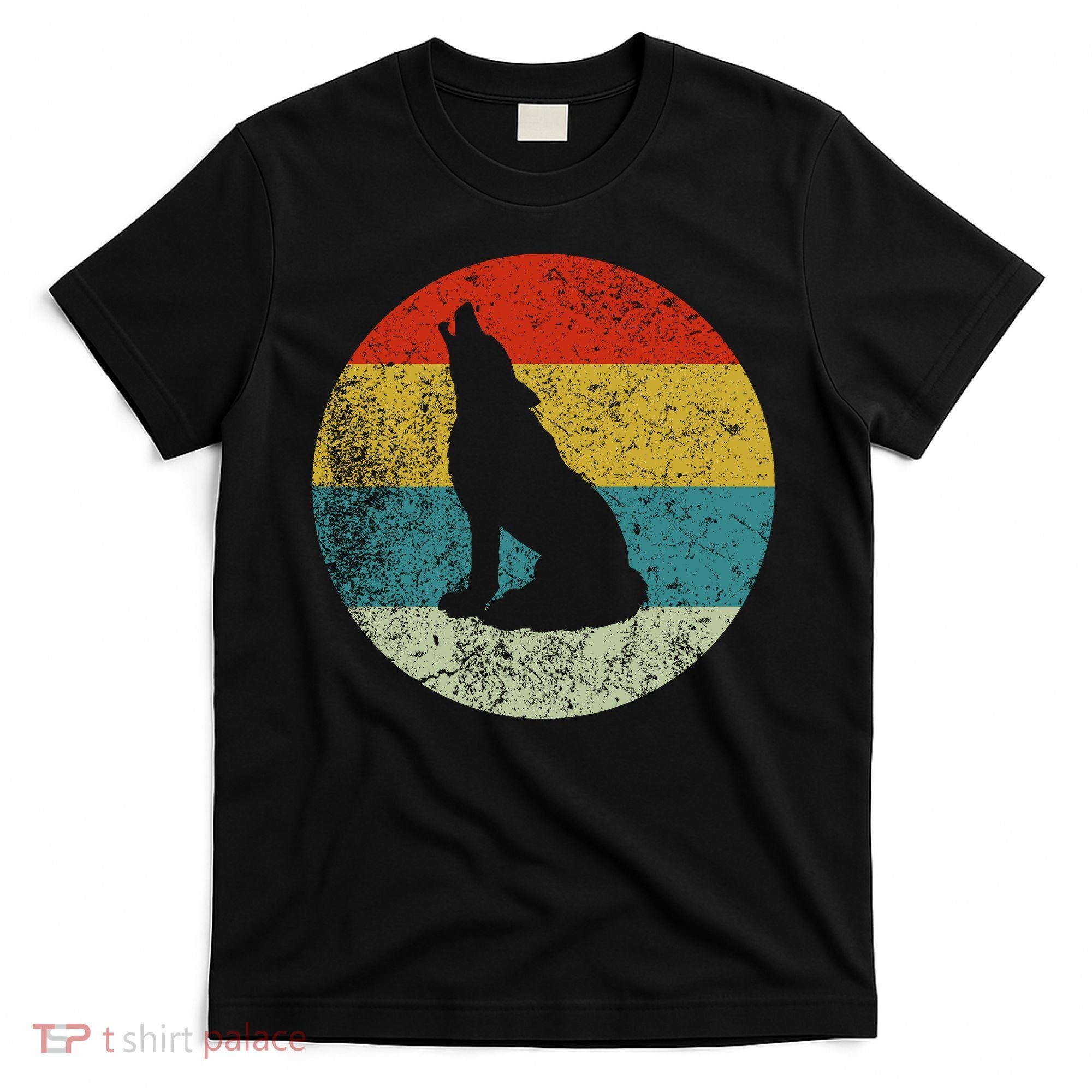 Retro Vintage Wolf Dog T-Shirt