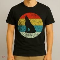 Retro Vintage Wolf Dog T-Shirt thumb 3