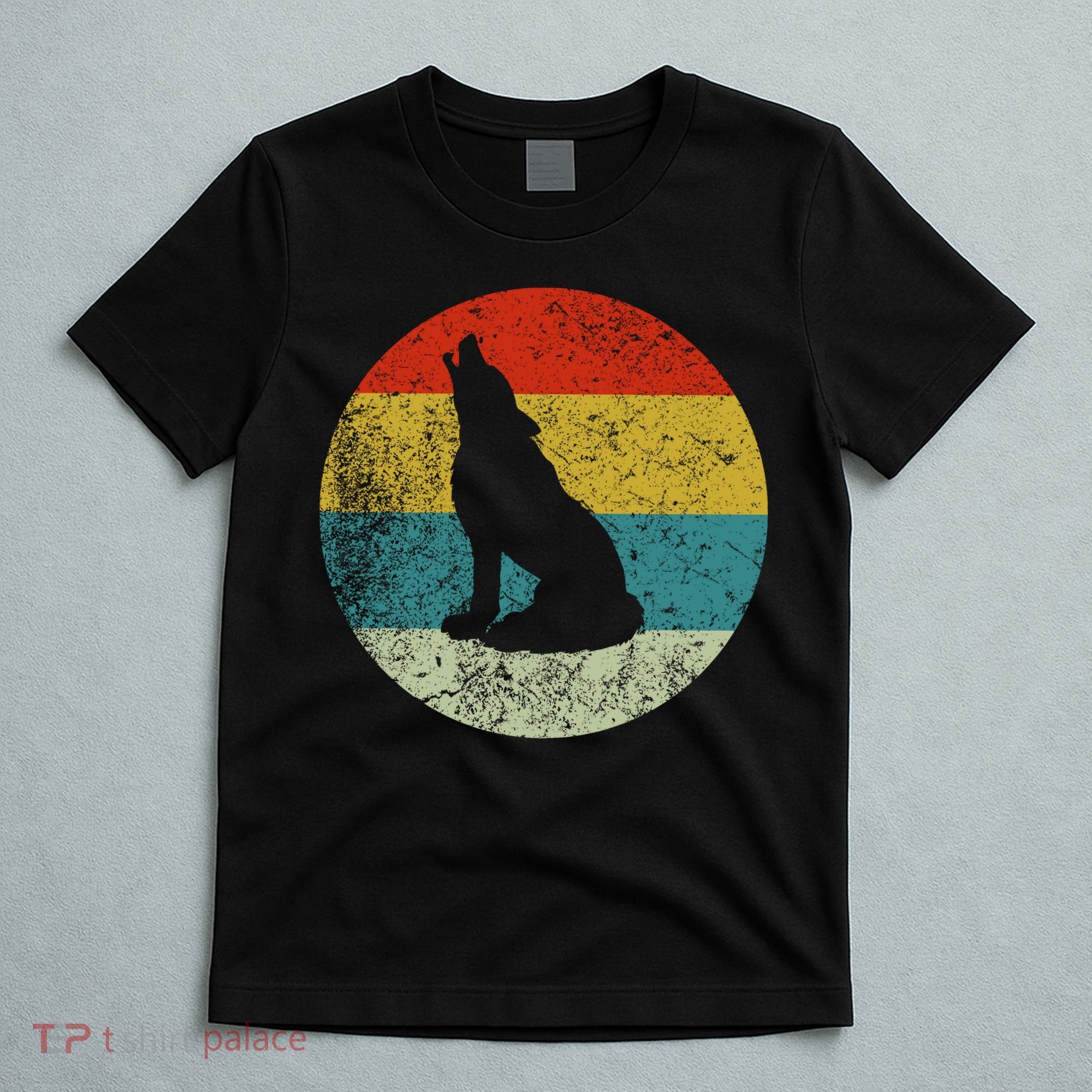 Retro Vintage Wolf Dog T-Shirt