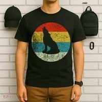 Retro Vintage Wolf Dog T-Shirt thumb 6