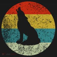 Retro Vintage Wolf Dog T-Shirt thumb 7