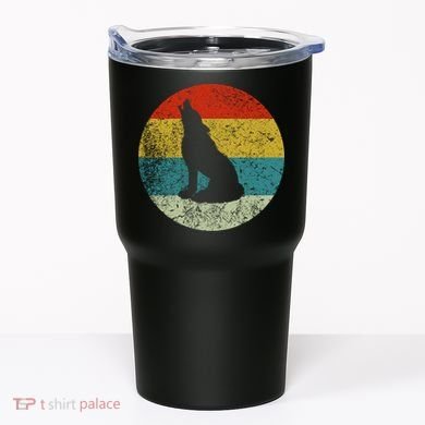 Retro Vintage Wolf Dog Tumbler