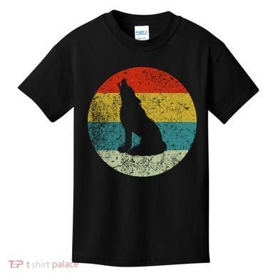 Retro Vintage Wolf Dog Kids T-Shirt