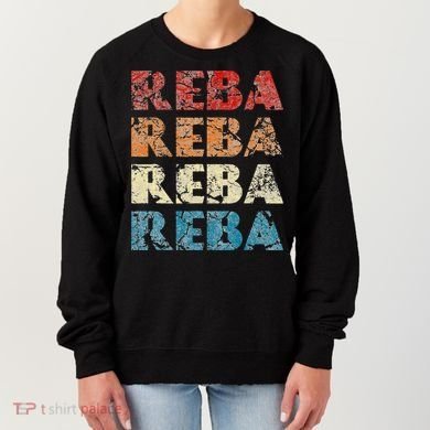 Reba Vintage Wordmark Pattern Retro Style Women's Sweatshirt
